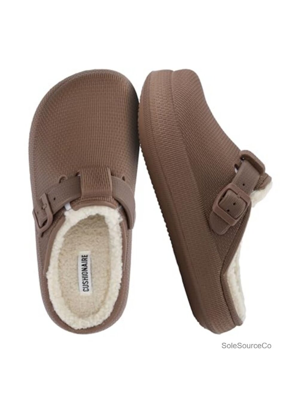 Womens Recovery Clog with Faux Fur Lining - Cozy Molded Footbed, Non-Slip Sole